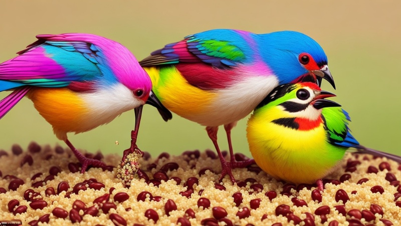 birds eat quinoa